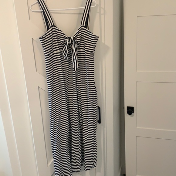 MDS Stripes knit tie front dress - Picture 1 of 5